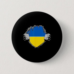 Chapa Redonda De 5 Cm Camiseta Cool de la Bandera de Ucrania Héroe Ucran