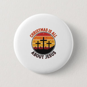 Chapa Redonda De 5 Cm Camiseta cristiana navidad Jesús puesta del sol cr