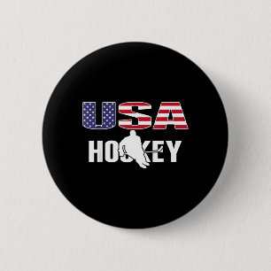 Chapa Redonda De 5 Cm Camiseta de Aamerica para Amantes de Hockey sobre