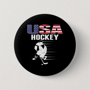 Chapa Redonda De 5 Cm Camiseta de Aamerica para Amantes de Hockey sobre