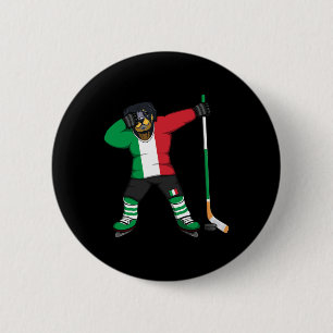 Chapa Redonda De 5 Cm Camiseta de aficionados de hockey sobre hielo de I