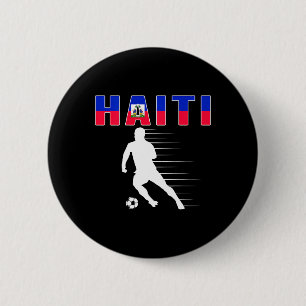 Chapa Redonda De 5 Cm Camiseta de aficionados del fútbol de Haití - band