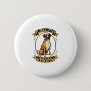 Chapa Redonda De 5 Cm Camiseta de Amante de Perro Boxer Grabado Vintage 
