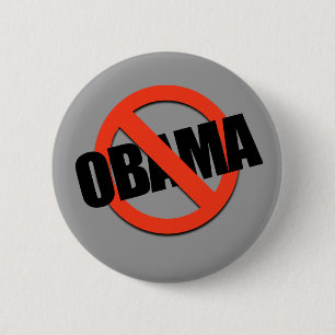 CHAPA REDONDA DE 5 CM CAMISETA DE ANTI-OBAMA