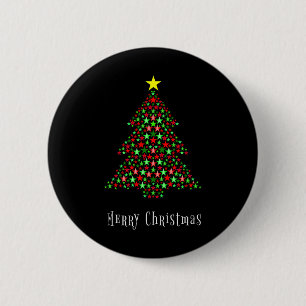 Chapa Redonda De 5 Cm Camiseta de árbol de Navidad para Navidad - Navida