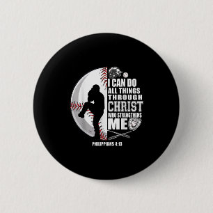 Chapa Redonda De 5 Cm Camiseta de béisbol niños Chicas Christian Jesus B