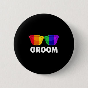 Chapa Redonda De 5 Cm Camiseta de boda para soltero gay lésbico LGBT 