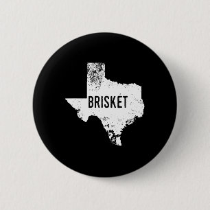 Chapa Redonda De 5 Cm Camiseta de Brisket del Estado de Texas Tx Amor Ho