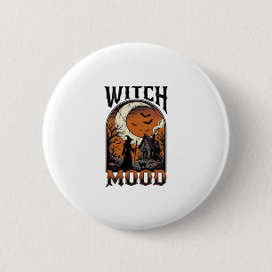 Chapa Redonda De 5 Cm Camiseta de Bruja de Halloween Diseño Antiguo de L