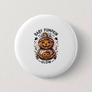 Chapa Redonda De 5 Cm Camiseta De Calabaza Embarazo Vintage Diseño De Ba