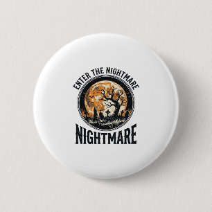 Chapa Redonda De 5 Cm Camiseta de cementerio de Halloween con diseño vin