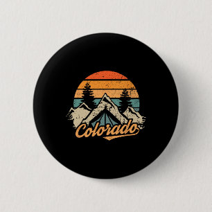 Chapa Redonda De 5 Cm Camiseta de Colorado - Montañas Retro Vintage Natu