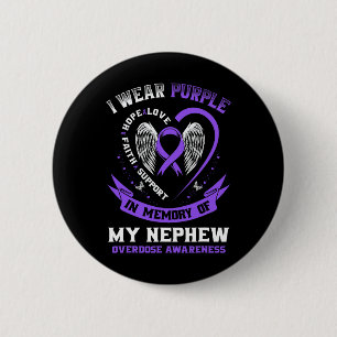 Chapa Redonda De 5 Cm Camiseta de Conciencia de Sobredosis en Memoria de