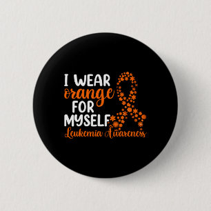 Chapa Redonda De 5 Cm Camiseta de conciencia sobre la leucemia de cinta 