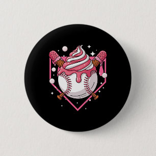 Chapa Redonda De 5 Cm Camiseta de cosas de Bysebyll de goteo de helado C