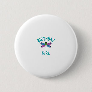 Chapa Redonda De 5 Cm Camiseta de cumpleaños de niña Camiseta de fiesta
