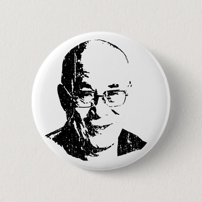 Chapa Redonda De 5 Cm Camiseta de Dalai Lama (Anverso)