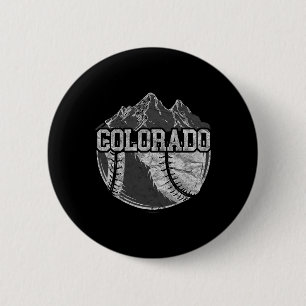 Chapa Redonda De 5 Cm Camiseta de fanático de béisbol de Colorado Vintag