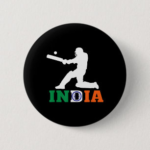 Chapa Redonda De 5 Cm Camiseta de fanático de críquet de la India 2025 C