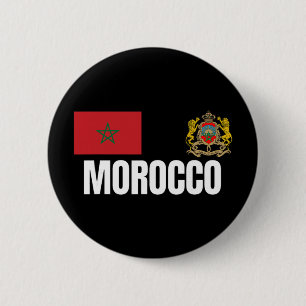 Chapa Redonda De 5 Cm Camiseta de fútbol de Marruecos estilo Footll