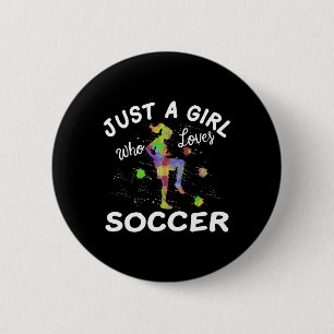 Chapa Redonda De 5 Cm Camiseta de fútbol linda para niñas solo una niña