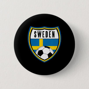 Chapa Redonda De 5 Cm Camiseta de fútbol Suecia Bandera sueca