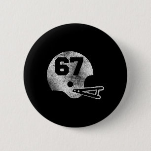 Chapa Redonda De 5 Cm Camiseta de fútbol vintage número 67 número de jug