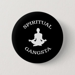 Chapa Redonda De 5 Cm Camiseta de Gangsta Espiritual - Hombres Mujeres Y