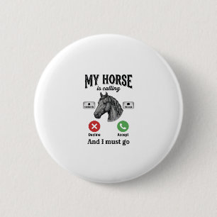 Chapa Redonda De 5 Cm Camiseta de grabado vintage de caballo divertido l