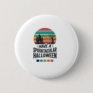 Chapa Redonda De 5 Cm Camiseta de grabado vintage de Halloween Spooktacu