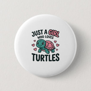 Chapa Redonda De 5 Cm Camiseta de grabado vintage de niña amante de tort