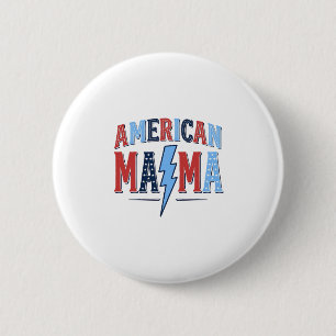 Chapa Redonda De 5 Cm Camiseta de grabado vintage patriota Mama American