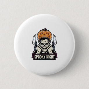 Chapa Redonda De 5 Cm Camiseta de Halloween de monstruo con grabado de l