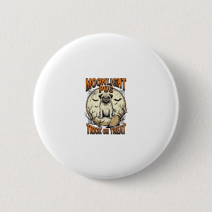 Chapa Redonda De 5 Cm Camiseta de Halloween de Pug con grabado vintage M