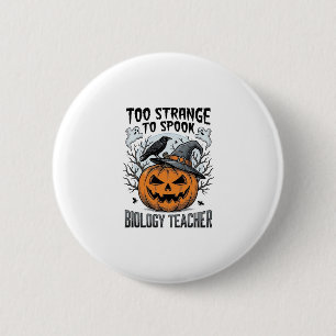 Chapa Redonda De 5 Cm Camiseta de Halloween para profesor de biología Cu