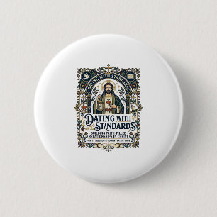 Chapa Redonda De 5 Cm Camiseta de humor de citas de Jesús relación crist