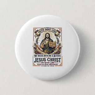 Chapa Redonda De 5 Cm Camiseta de Jesús Surfing Fe Inspiradora