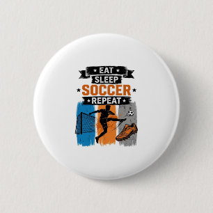 Chapa Redonda De 5 Cm Camiseta de jugador de fútbol vintage Come Duerme