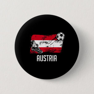 Chapa Redonda De 5 Cm Camiseta de la bandera de Austria Equipo de fútbol