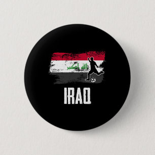 Chapa Redonda De 5 Cm Camiseta de la bandera de Irak Equipo de fútbol ir