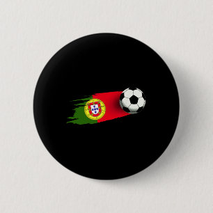 Chapa Redonda De 5 Cm Camiseta de la bandera de Portugal Equipo de fútbo