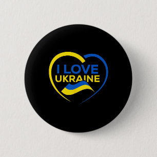 Chapa Redonda De 5 Cm Camiseta de la bandera de Ucrania en apoyo a Ucran