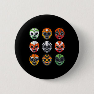 Chapa Redonda De 5 Cm Camiseta de Máscaras de Lucha Libre Niño Hombres L