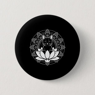 Chapa Redonda De 5 Cm Camiseta de Meditación Mindfulness Flor de Loto de