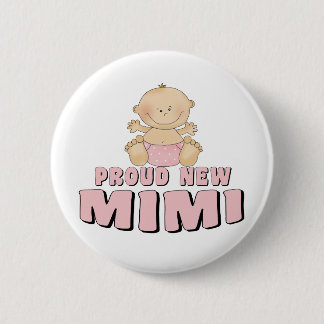 Chapa Redonda De 5 Cm Camiseta de Mimi orgullosamente nueva