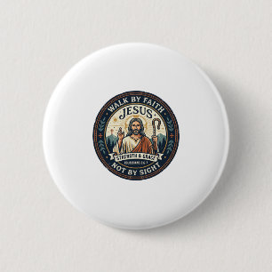 Chapa Redonda De 5 Cm Camiseta de moda de Jesus Matcha Cafe Graphic Chri