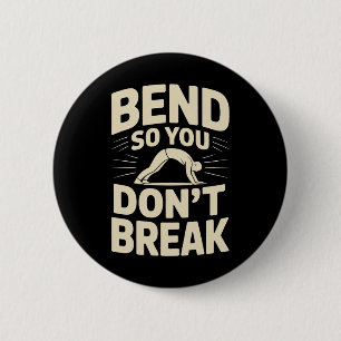 Chapa Redonda De 5 Cm Camiseta de motivación de yoga para doblarse para