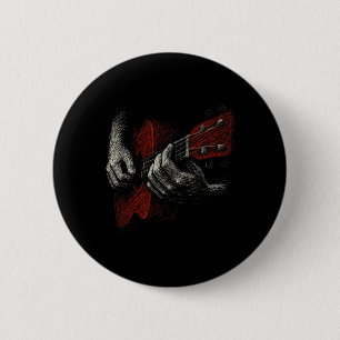 Chapa Redonda De 5 Cm Camiseta de músico de guitarra acústica profesor d