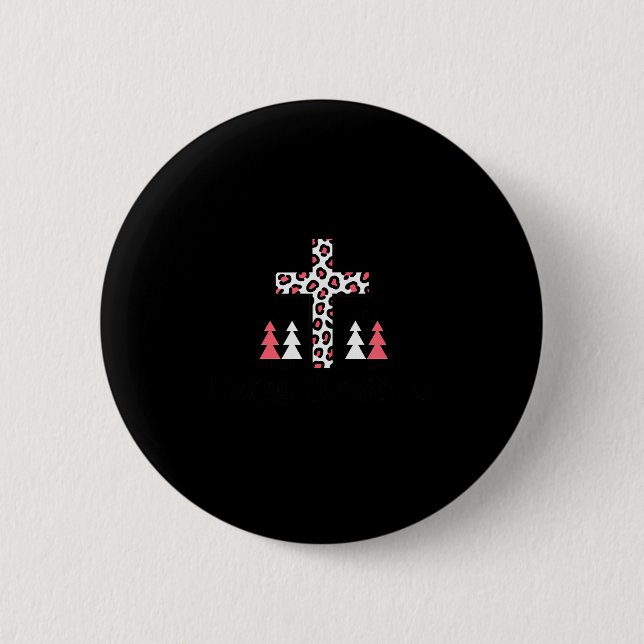 Chapa Redonda De 5 Cm Camiseta de Navidad (Anverso)