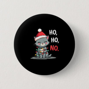 Chapa Redonda De 5 Cm Camiseta de Navidad de Gato Niños Gato de Santa Di